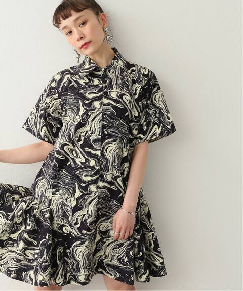 Toga Pulla トーガプルラ Marble Print Cotton Dress ワンピース Cityshop シティショップ 公式のファッション通販 Baycrew S Store Toga Pulla トーガプルラ Marble Print Cotton Dress ワンピース Cityshop シティショップ 公式のファッション通販 Baycrew S Store