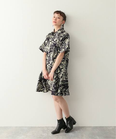 Toga Pulla トーガプルラ Marble Print Cotton Dress ワンピース Cityshop シティショップ 公式のファッション通販 Baycrew S Store