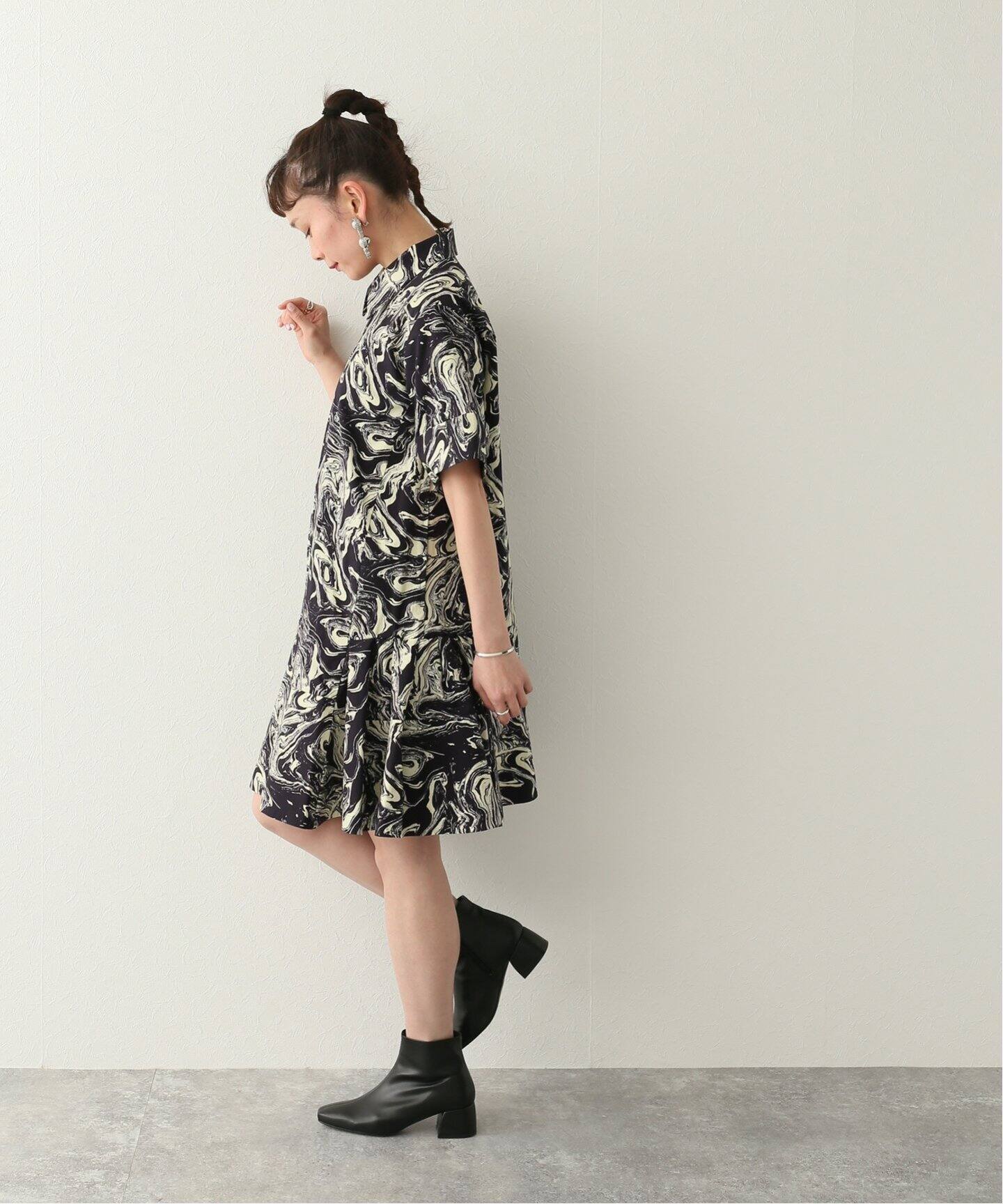 21公式店舗 新品toga Pulla Marble Print Cotton Dress 高知インター店 Vietsunblinds Vn