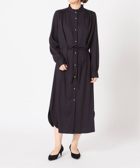 バンドカラーパールワンピース La Totalite ラ トータリテ 公式のファッション通販 Baycrew S Store