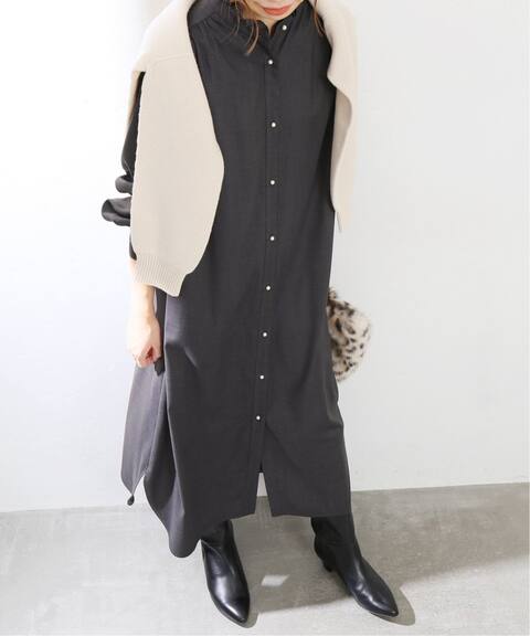 追加 バンドカラーパールワンピース La Totalite ラ トータリテ 公式のファッション通販 Baycrew S Store