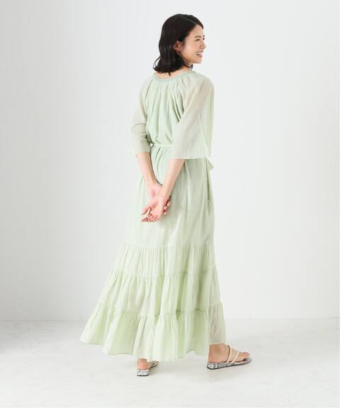 Ne Quittez Pas ヌキテパ C Voile Tiered Emb Dress La Totalite ラ トータリテ 公式のファッション通販 Baycrew S Store