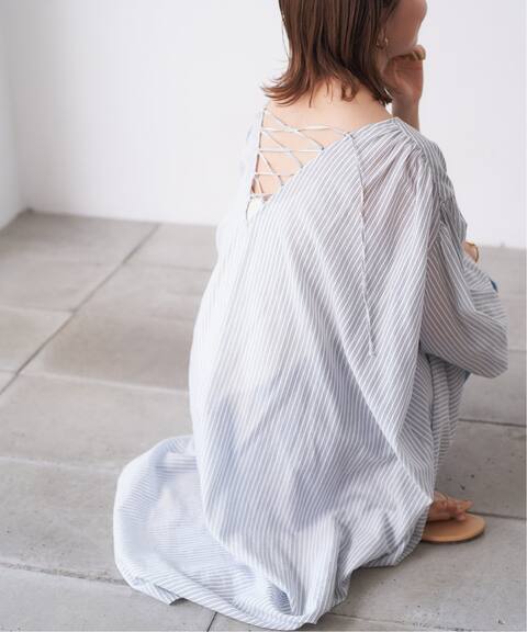 コットンミックスレースアップボリュームワンピース Spick And Span スピック スパン 公式のファッション通販 Baycrew S Store