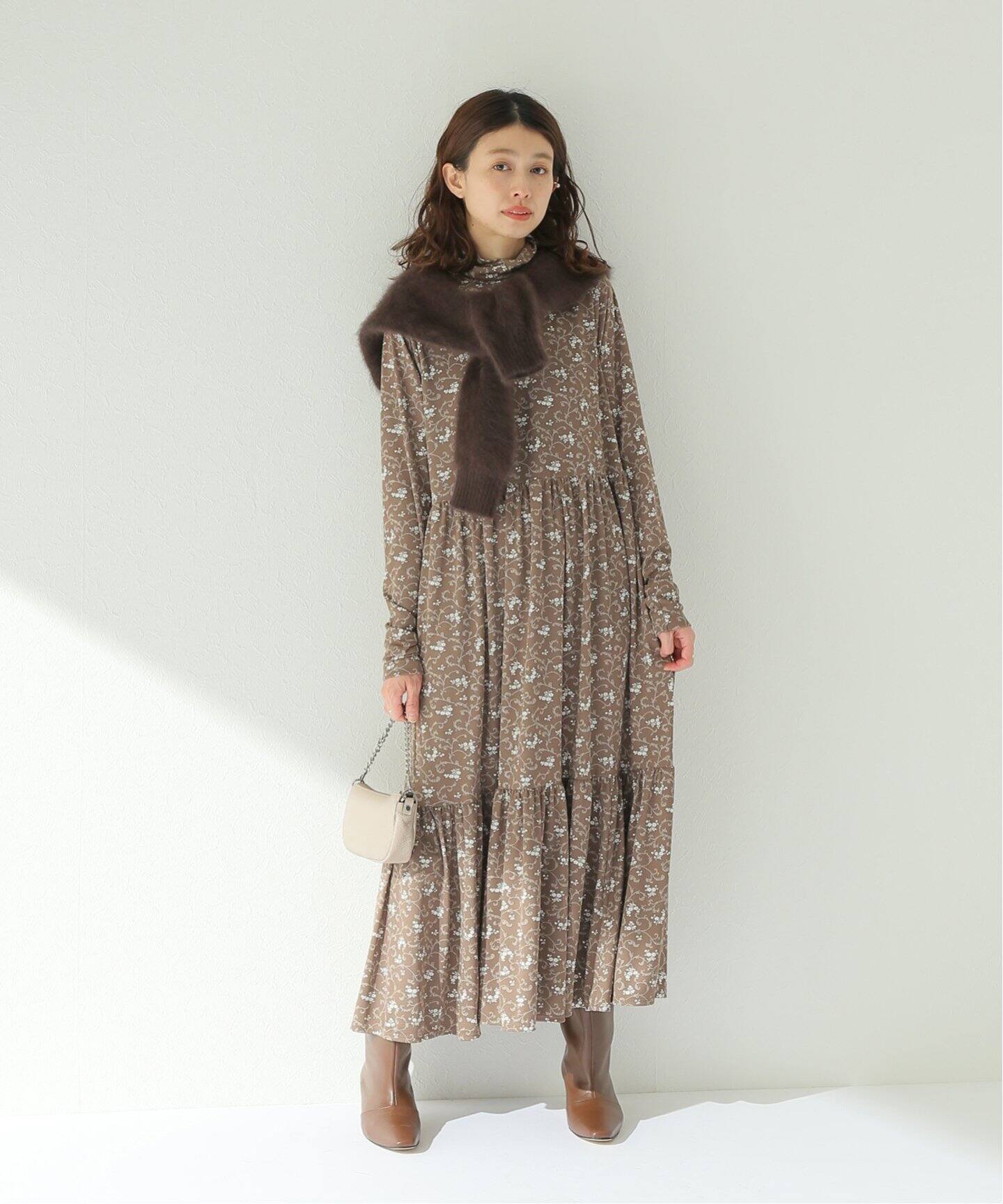 フラワープリント ストレッチワンピース（ワンピース）｜Spick and 