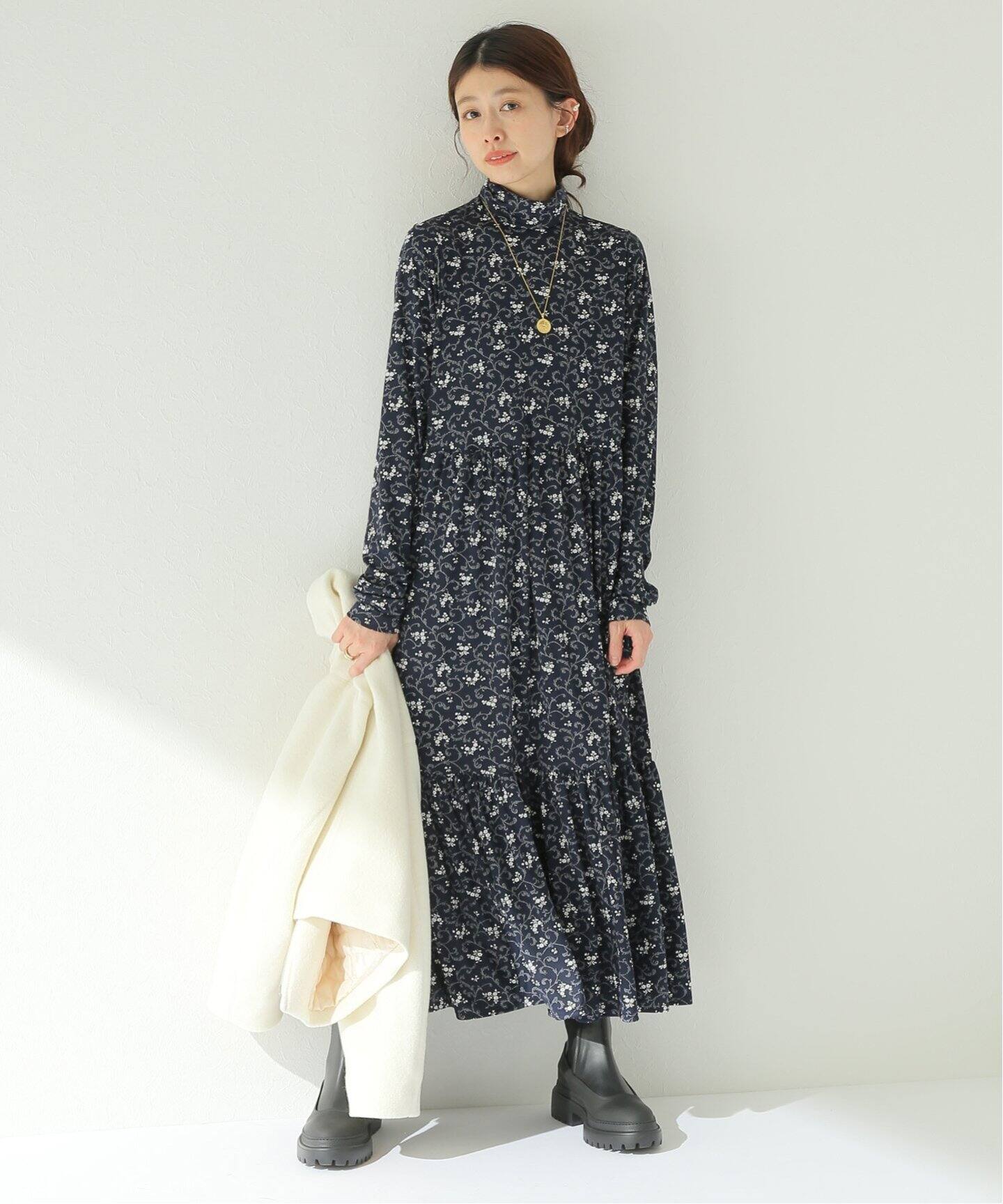 フラワープリント ストレッチワンピース（ワンピース）｜Spick and  