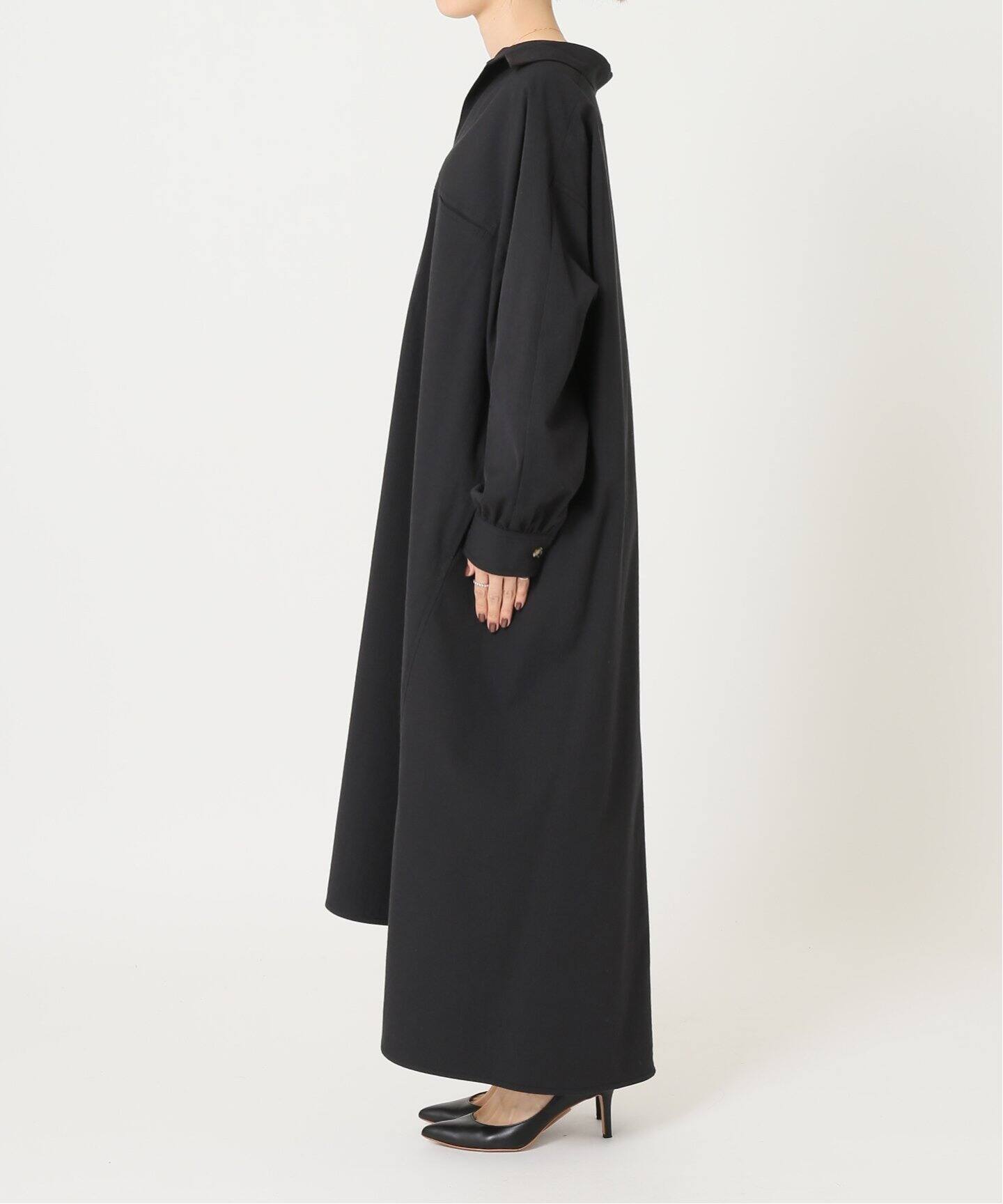 受賞店舗 Spick Span 21ss コードレーンオープンカラーワンピース Free コットン Blk ロングワンピース レディースウェア 特別送料無料 Donaldsoneducation Com