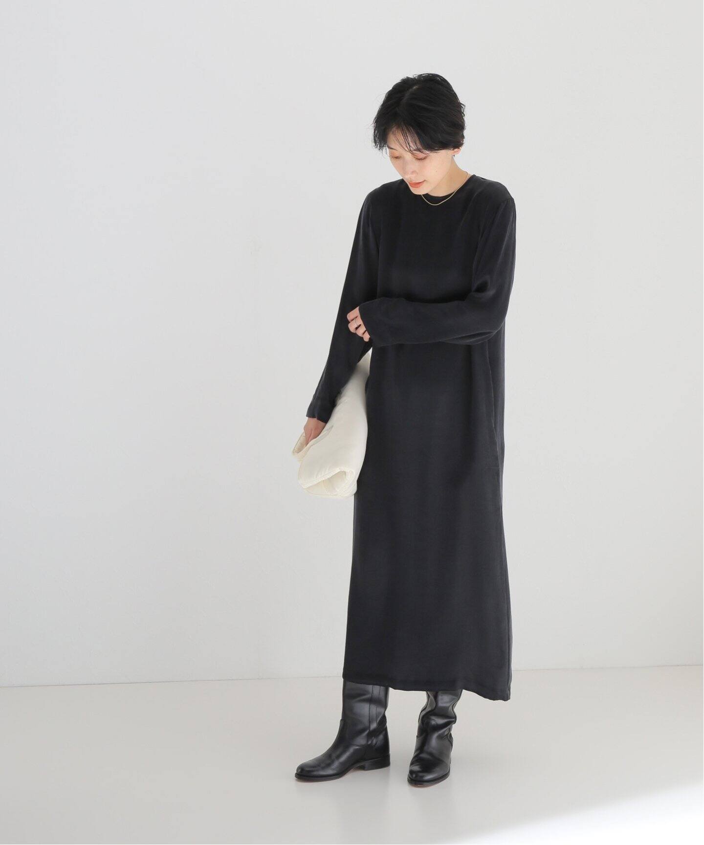 サテンワンピース◇（ワンピース）｜FRAMeWORK（フレームワーク）の  