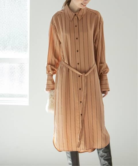 レジメンタルストライプシャツワンピース Noble ノーブル 公式のファッション通販 Baycrew S Store