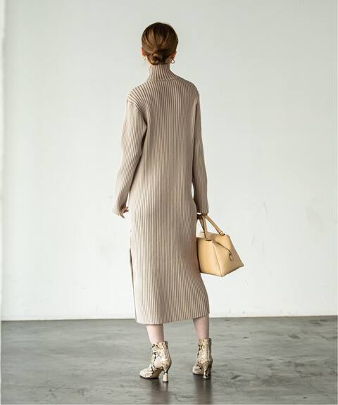 バイカラーリブニットサイドボタンワンピース Noble ノーブル 公式のファッション通販 Baycrew S Store