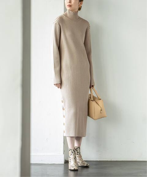バイカラーリブニットサイドボタンワンピース Noble ノーブル 公式のファッション通販 Baycrew S Store