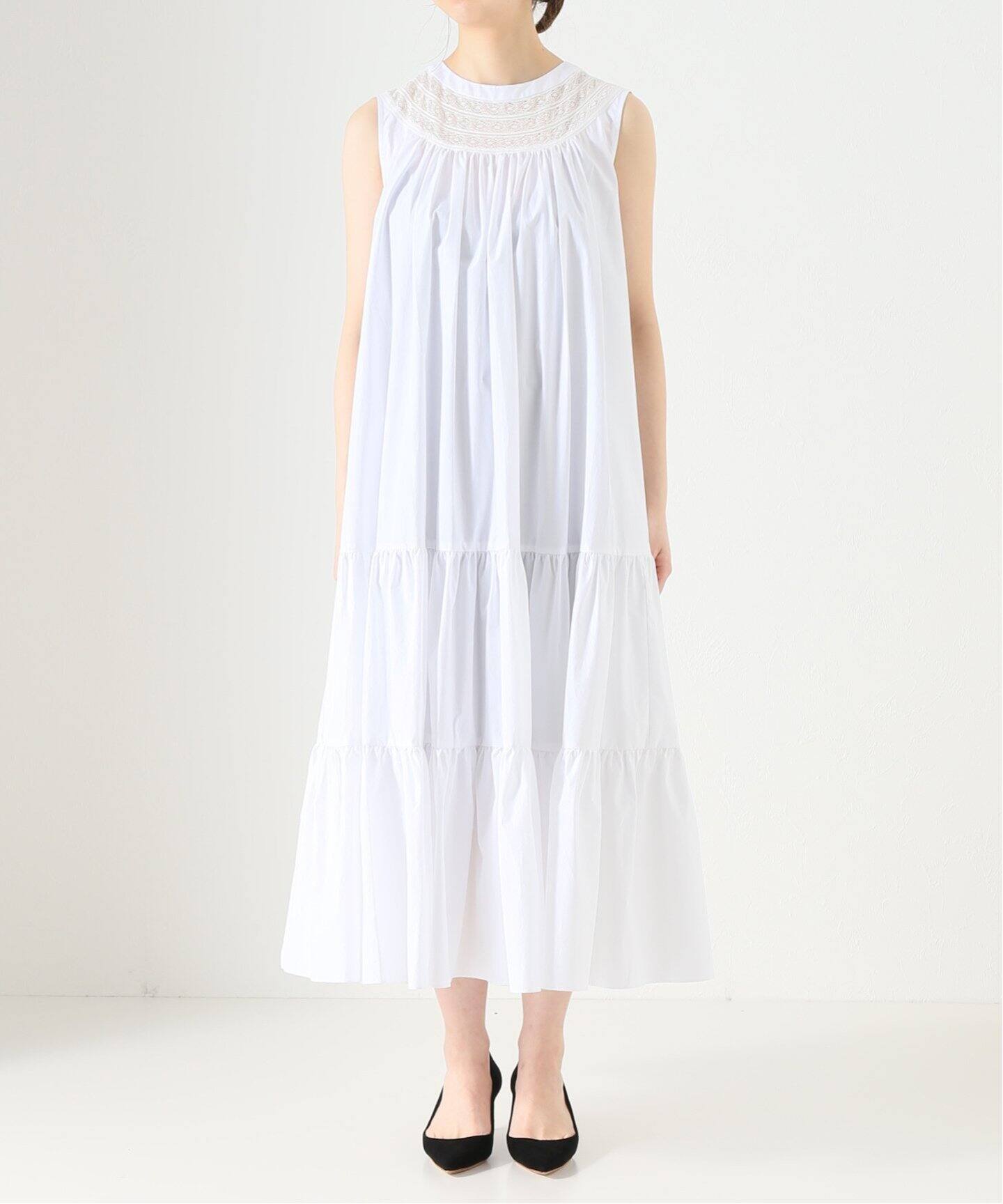 数量限定 特売 ヨーロッパブランド ワンピース 42 新品 ラベンダー コクーン ビジュー 素敵 爆安プライス