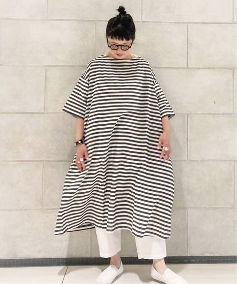 コットンリネンボーダー Wideワンピース Journal Standard Luxe ジャーナルスタンダード ラックス 公式のファッション通販 Baycrew S Store