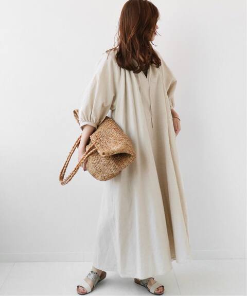 追加 リネンコットンラグランギャザーワンピース Journal Standard Relume ジャーナルスタンダード レリューム 公式のファッション通販 Baycrew S Store