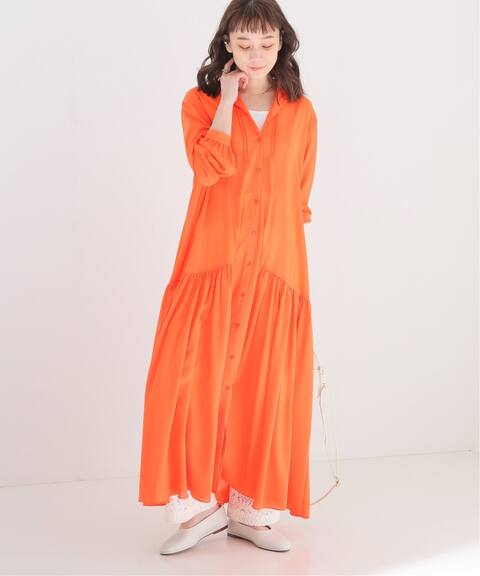 追加 サイドギャザーシフォンロングワンピース Journal Standard Relume ジャーナルスタンダード レリューム 公式のファッション通販 Baycrew S Store