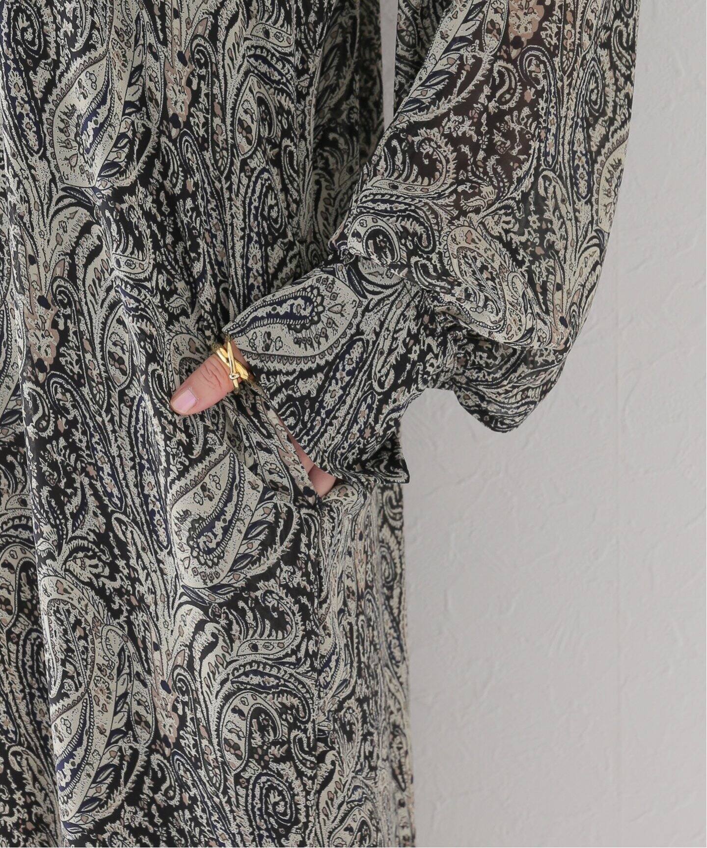 信頼 新品 未使用 ジャーナルスタンダード ヨークギャザーペイズリーワンピース ワンピース Nespag Org