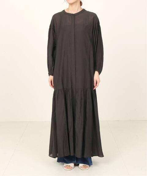前開き裾ギャザーワンピース B C Stock ベーセーストック 公式のファッション通販 Baycrew S Store