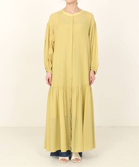 前開き裾ギャザーワンピース B C Stock ベーセーストック 公式のファッション通販 Baycrew S Store