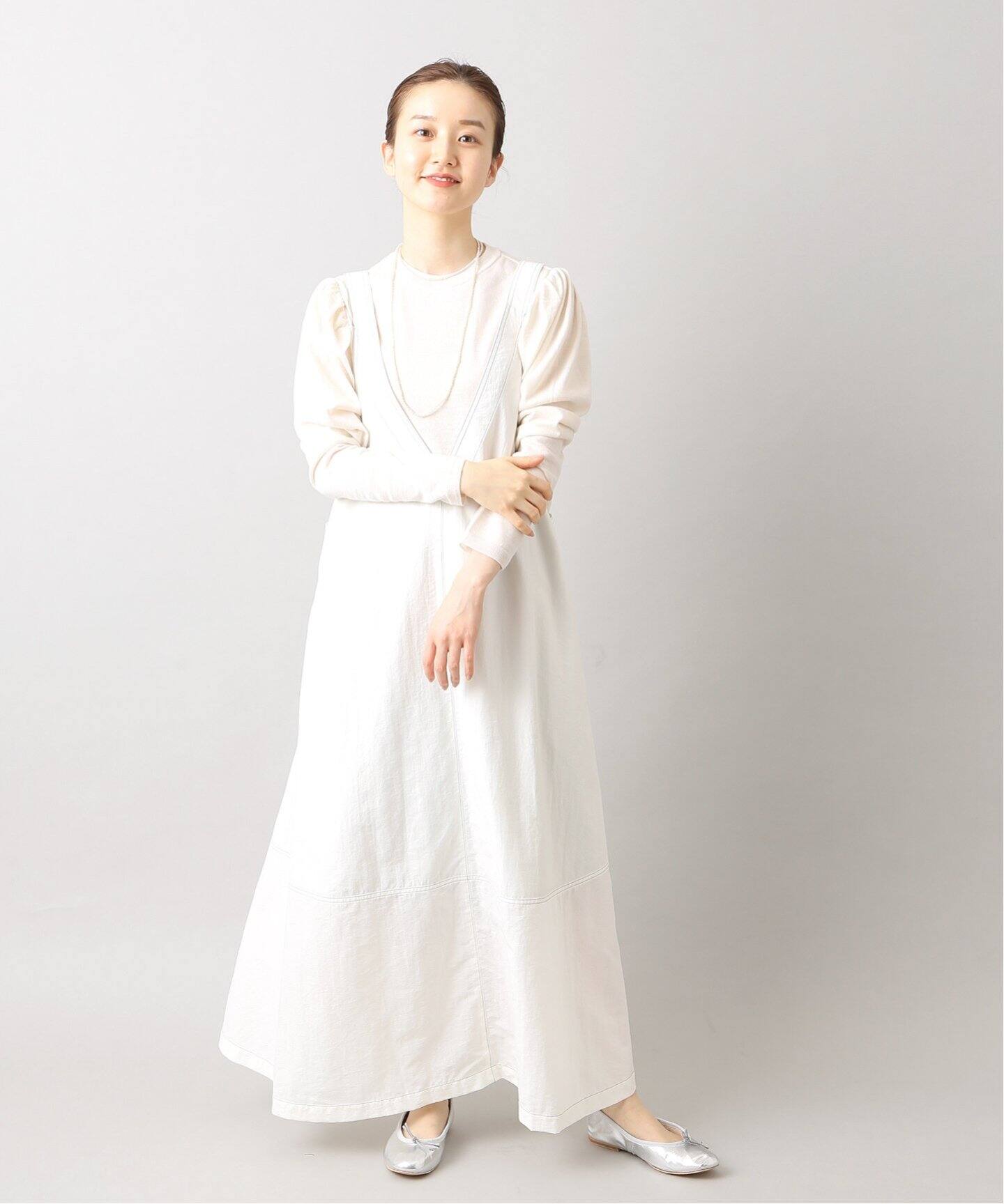 ポプリンVネックデザインワンピース◇（ワンピース）｜IENA（イエナ  