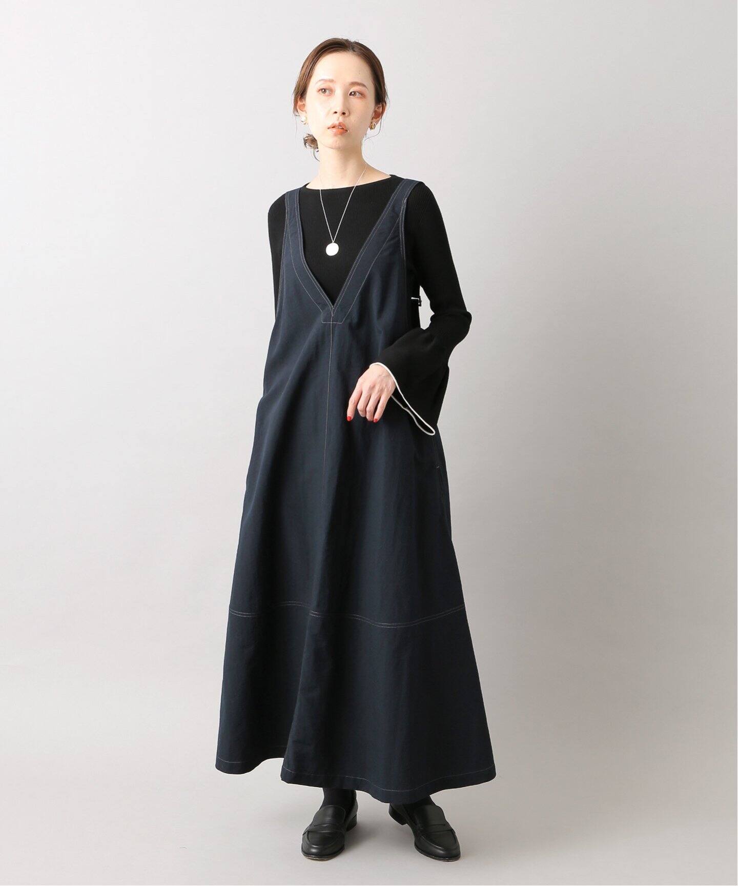 ポプリンVネックデザインワンピース◇（ワンピース）｜IENA（イエナ  