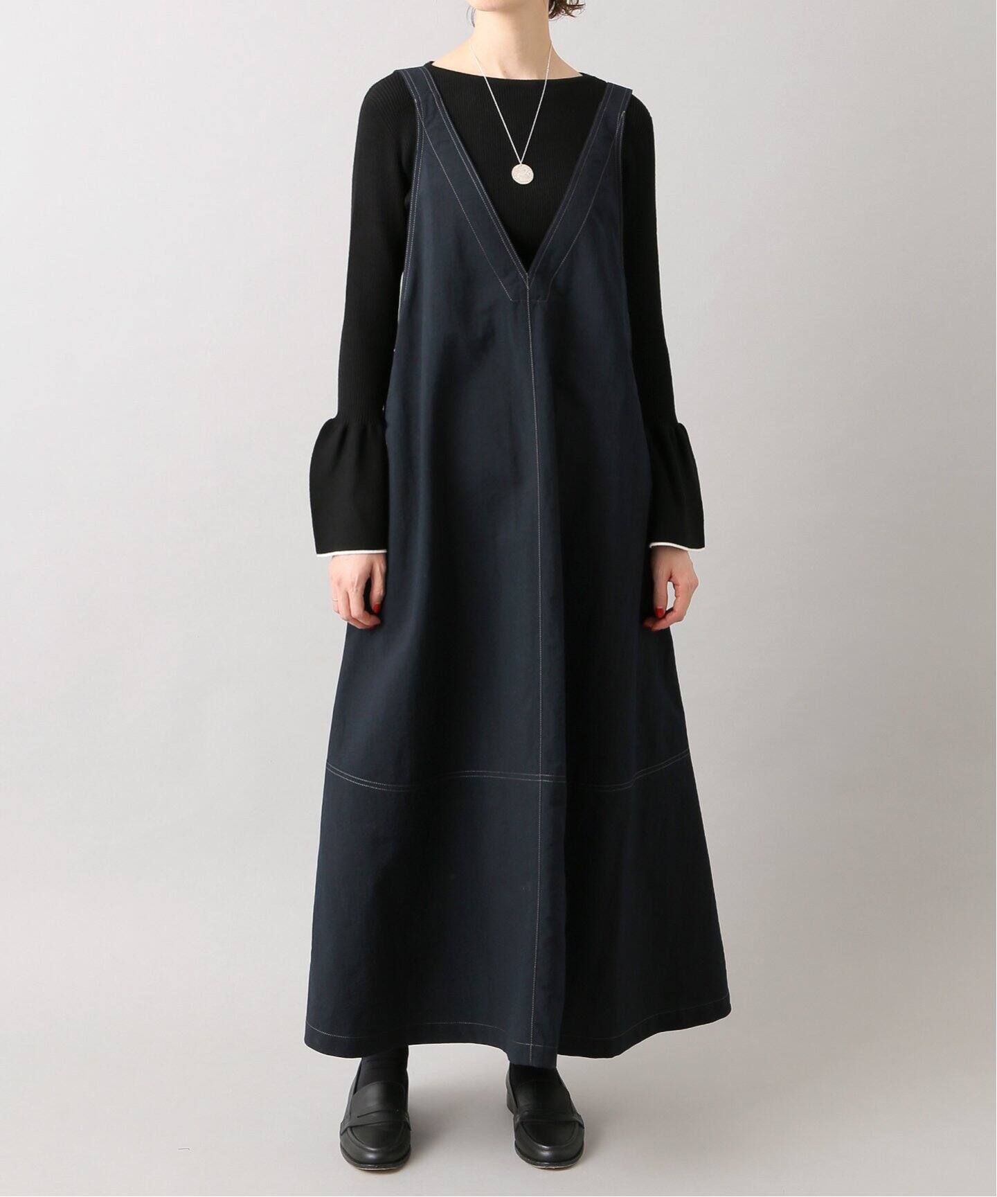 ポプリンVネックデザインワンピース◇（ワンピース）｜IENA（イエナ  