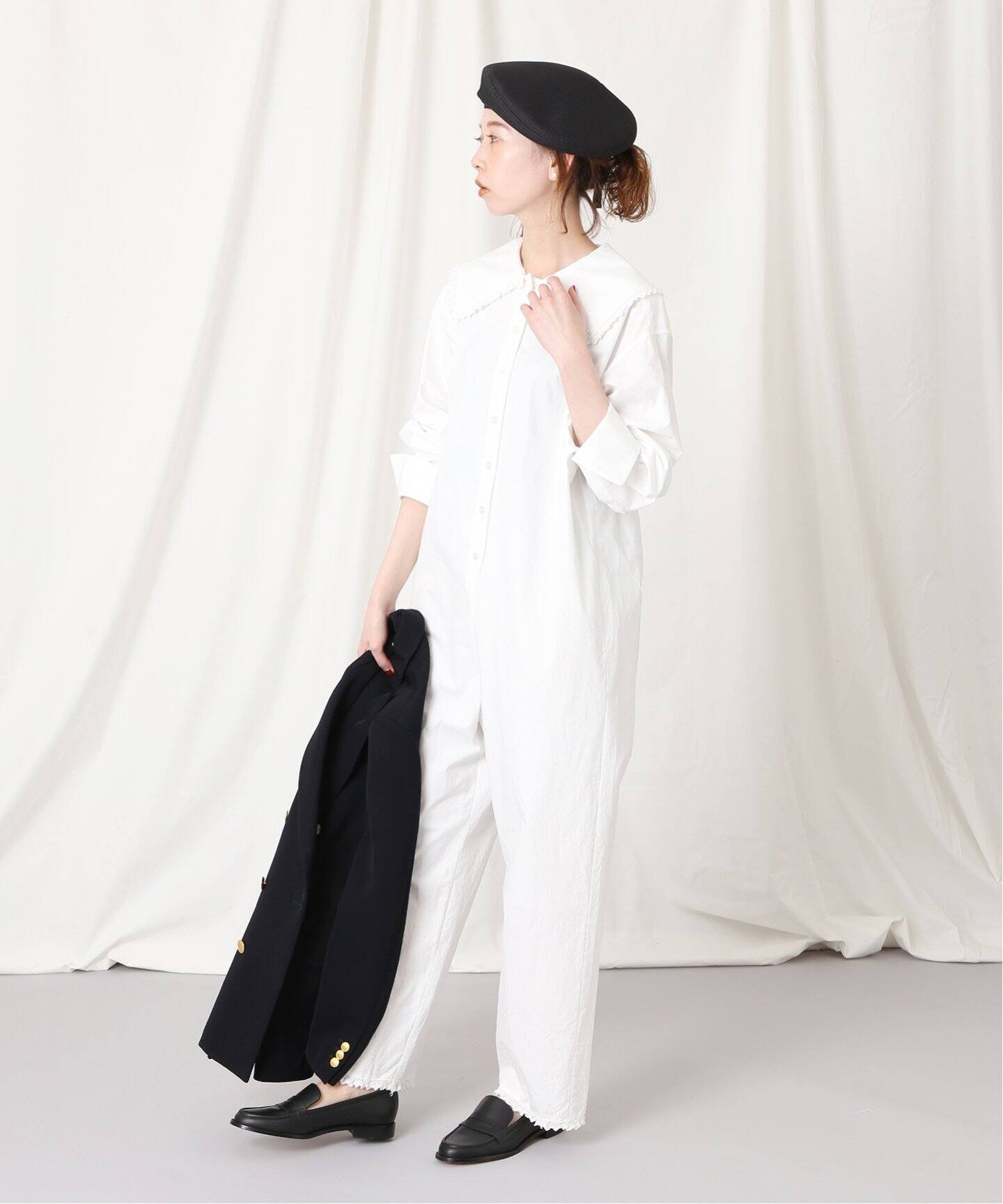 sese*mana yamamotoレースカラーオールインワン◇（サロペット  