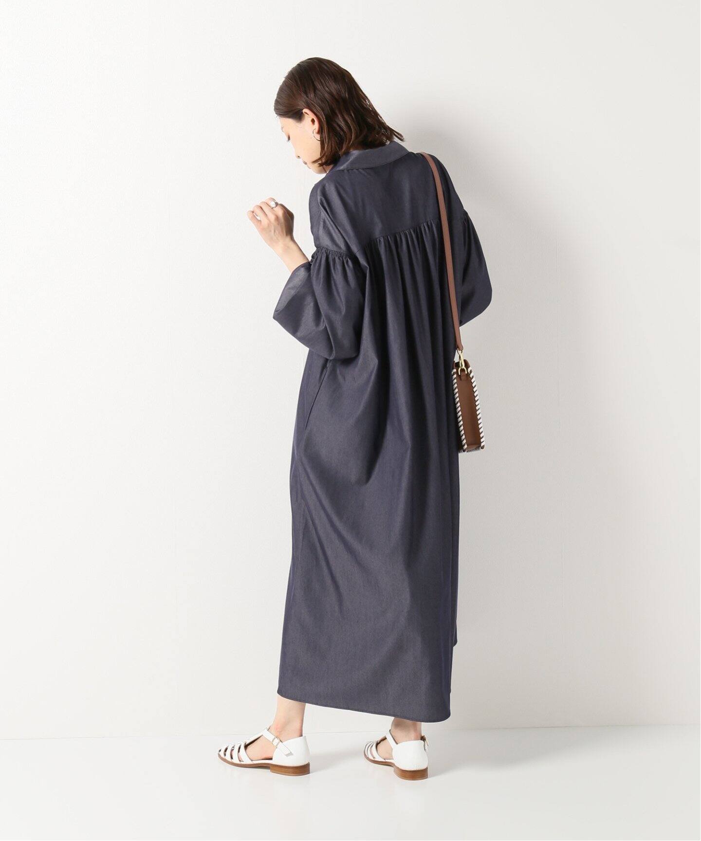 シニアファッション スキッパーボリュームワンピース 早者勝ち