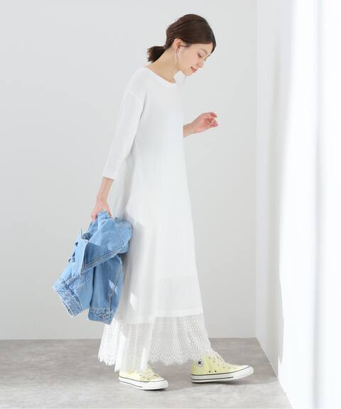 レースドッキングワッフルワンピース Slobe Iena スローブ イエナ 公式のファッション通販 Baycrew S Store