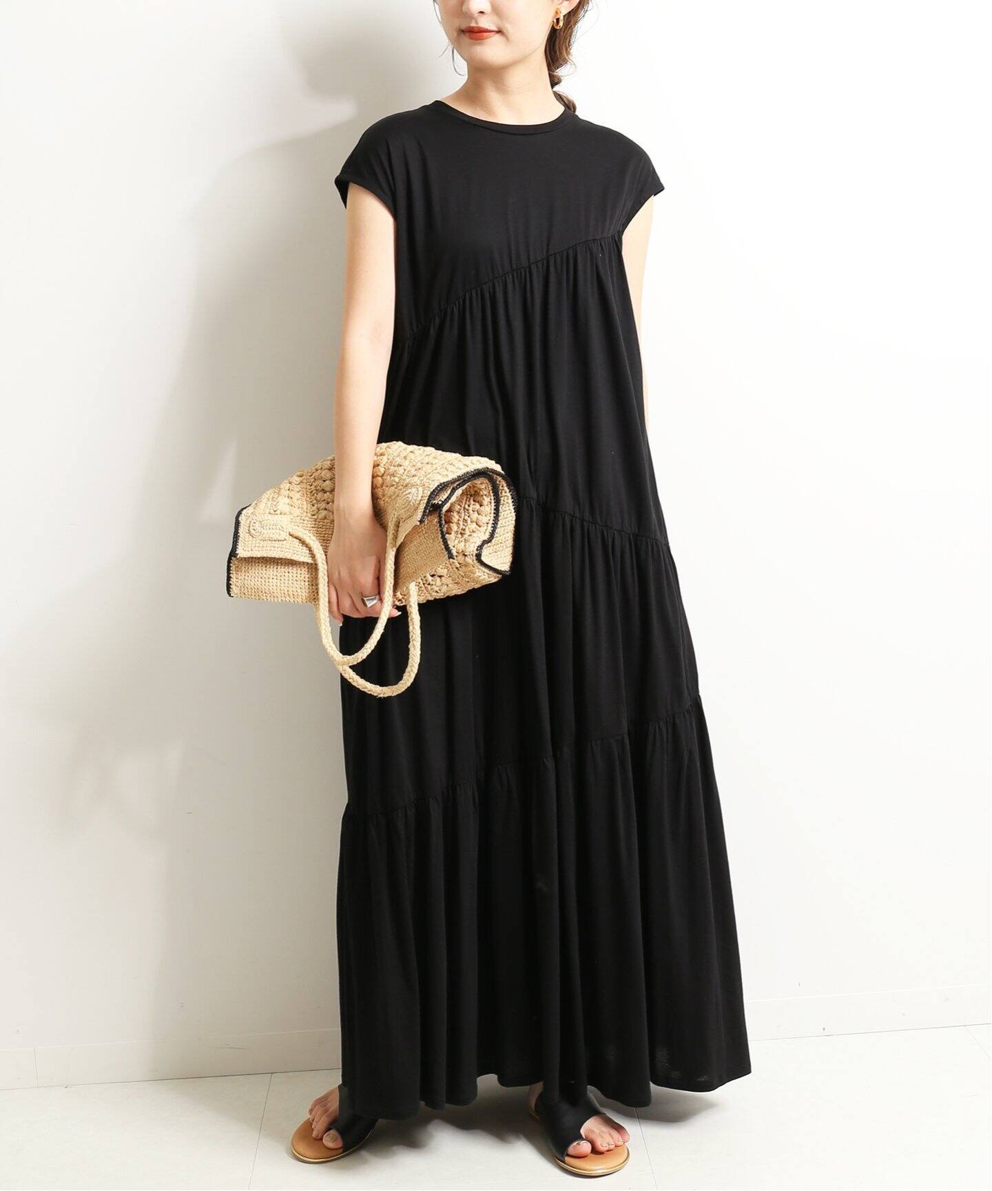 foufou 【THE DRESS #29】ラグランスリーブティアードワンピース foufou THE DRESS#29 ラグランスリーブティアードワンピース