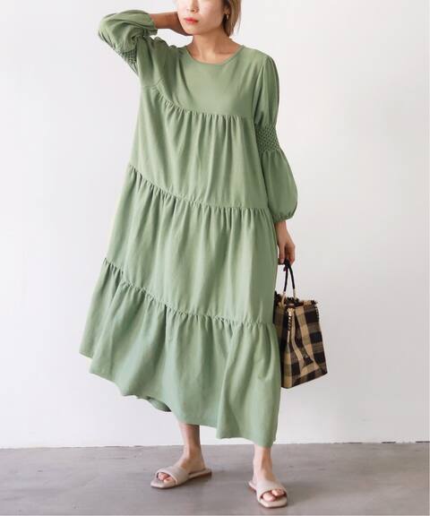 ハンドスモッキングティアードワンピース Slobe Iena スローブ イエナ 公式のファッション通販 Baycrew S Store