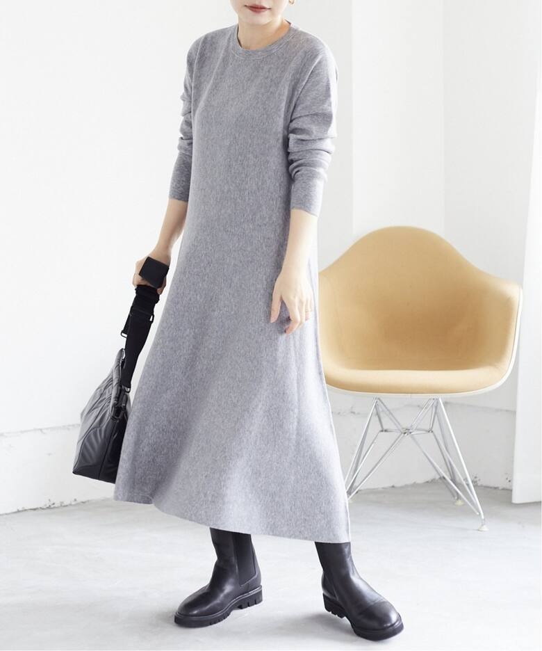 WEB限定/追加》ウォッシャブルフレアニットワンピース◇（ワンピース  