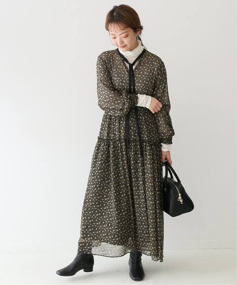 正規品取扱店 フラワーバイカラーボウタイワンピース Slobe Iena スローブ イエナ 公式のファッション通販 Store アウトレット半額 Facilsm Com Br