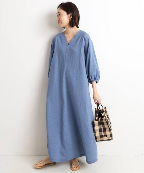 リネン混ニュアンスネックワンピース Slobe Iena スローブ イエナ 公式のファッション通販 Baycrew S Store