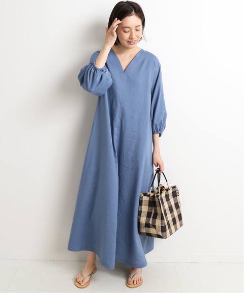 リネン混ニュアンスネックワンピース Slobe Iena スローブ イエナ 公式のファッション通販 Baycrew S Store