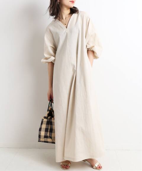 リネン混ニュアンスネックワンピース Slobe Iena スローブ イエナ 公式のファッション通販 Baycrew S Store