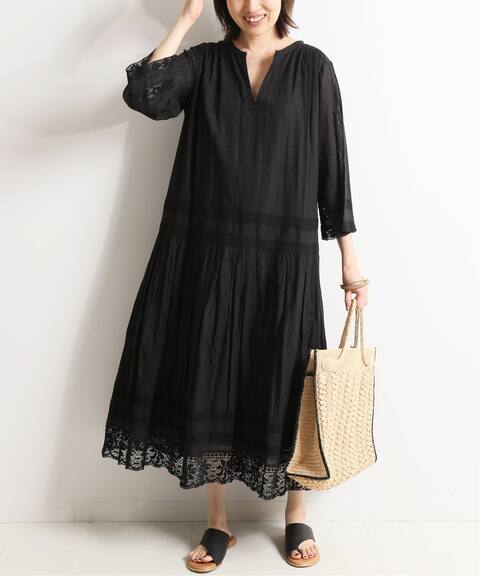 コットンジャガードレースフレアワンピース Slobe Iena スローブ イエナ 公式のファッション通販 Baycrew S Store