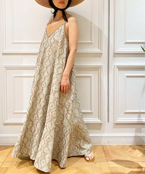 Iena La Boucle ダマスク柄 刺繍キャミワンピース Iena イエナ 公式のファッション通販 Baycrew S Store