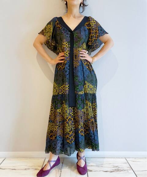 Iena La Boucle パターンブロックプリントワンピース Iena イエナ 公式のファッション通販 Baycrew S Store