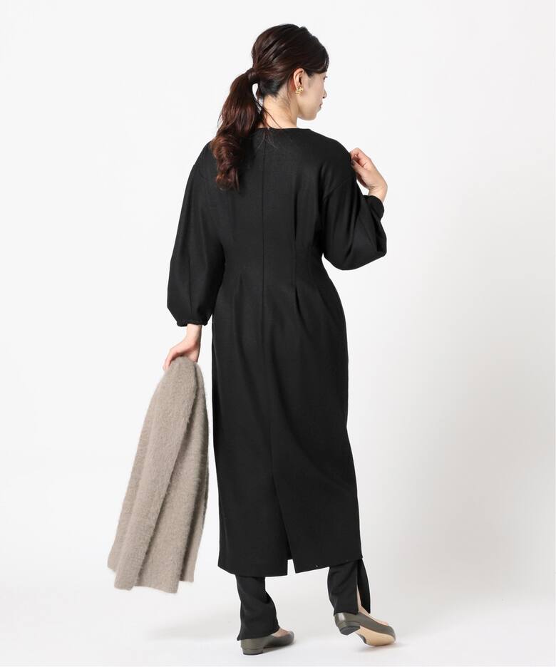 ウール圧縮スムース ウエストシェイプワンピ―ス◇（ワンピース  