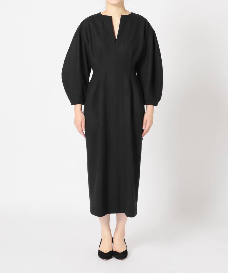 ウール圧縮スムース ウエストシェイプワンピ―ス◇（ワンピース  