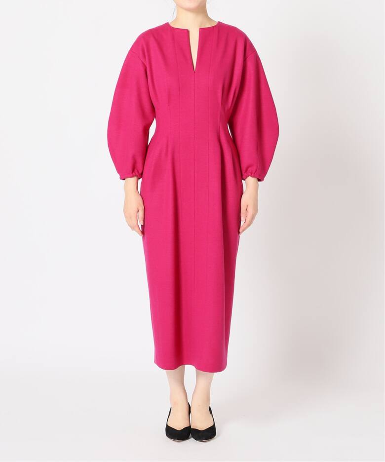 ウール圧縮スムース ウエストシェイプワンピ―ス◇（ワンピース  