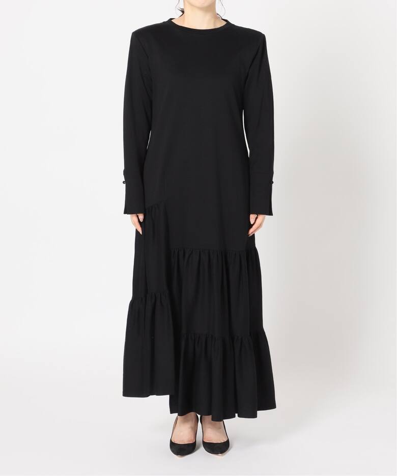 三尋木奈保×Marisol×VERMEIL】パワーショルダーティアードワンピース 