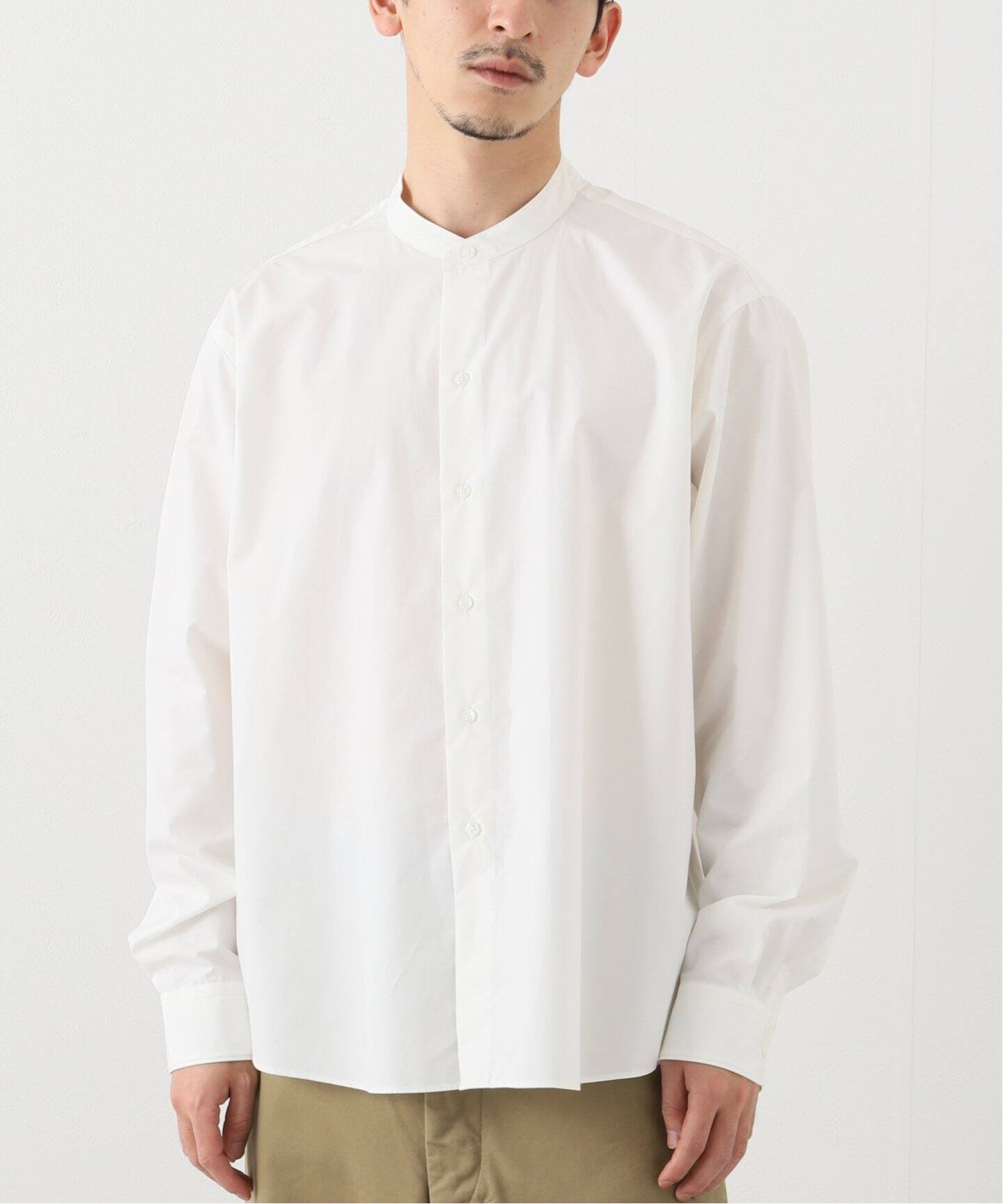LE / エルイー】WIDE BAND Collar（シャツ／ブラウス）｜L