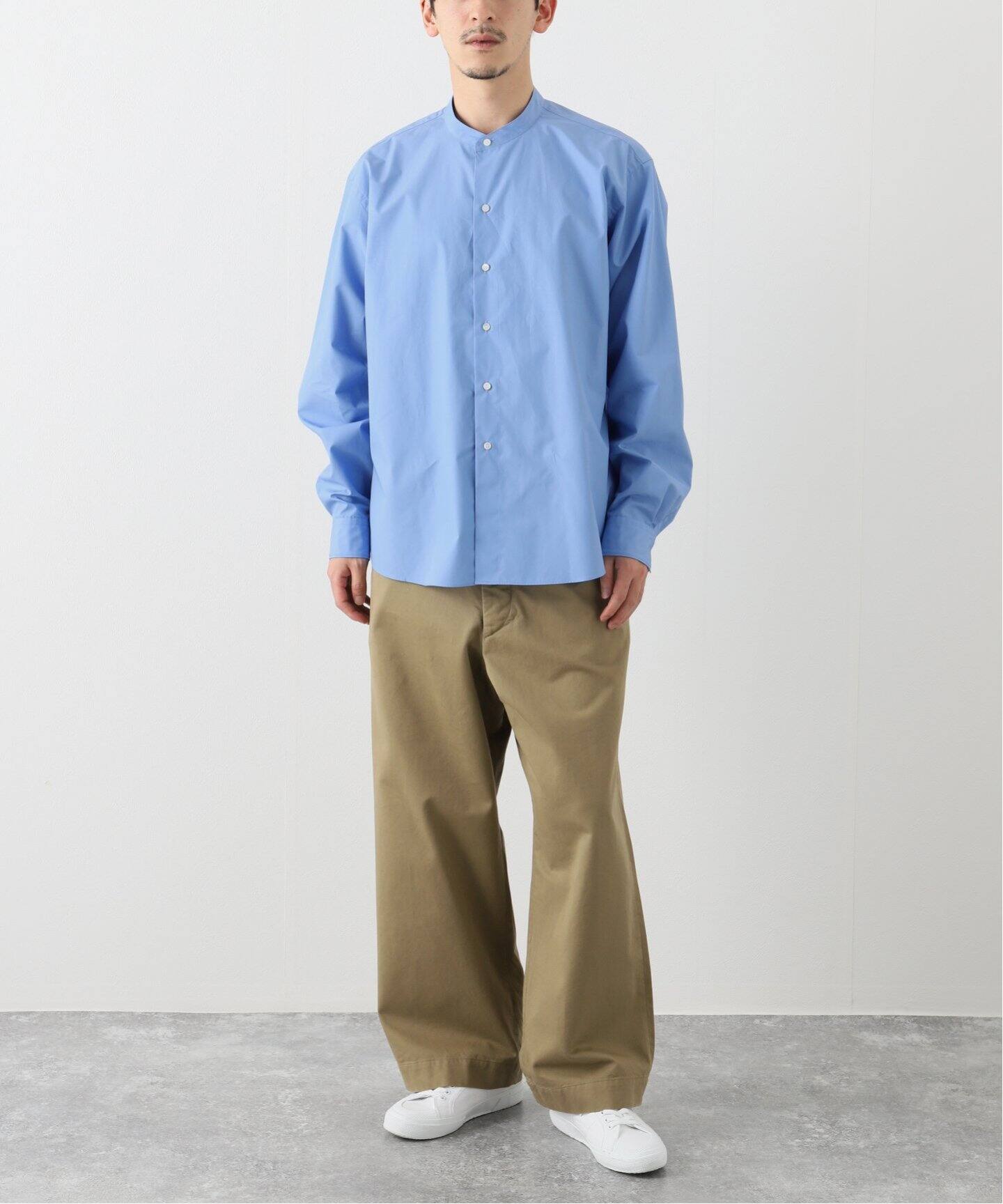 LE / エルイー】WIDE BAND Collar（シャツ／ブラウス）｜L