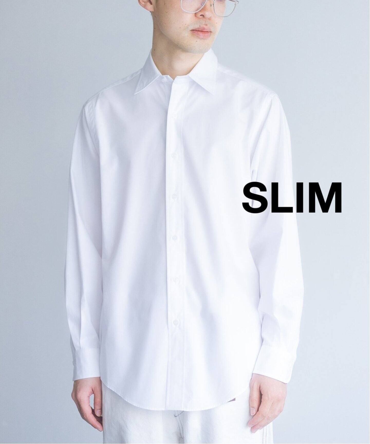 LE / エルイー】SLIM Reguler collar（シャツ／ブラウス）｜L