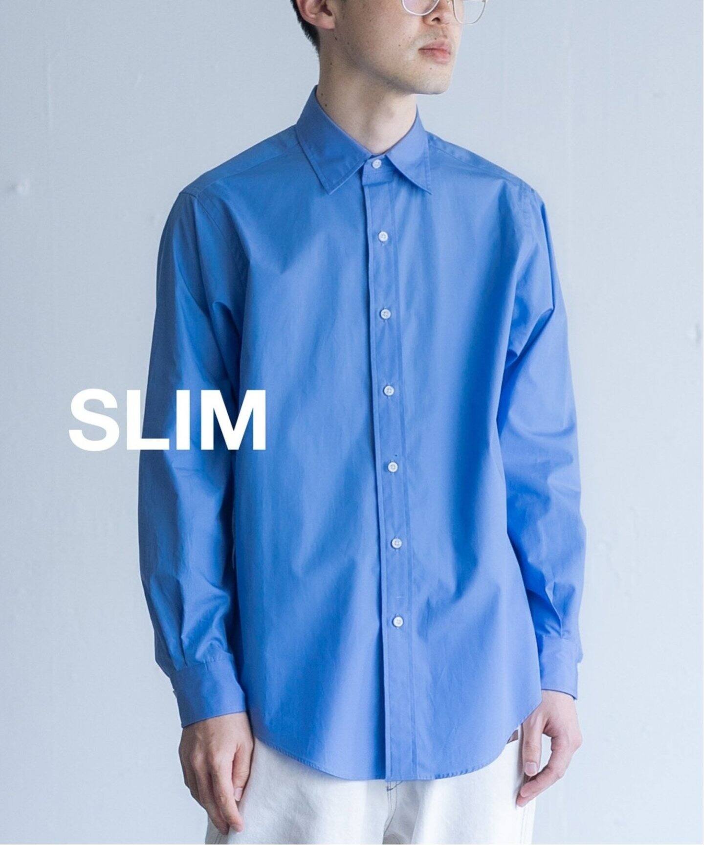 LE / エルイー】SLIM Reguler collar（シャツ／ブラウス）｜L