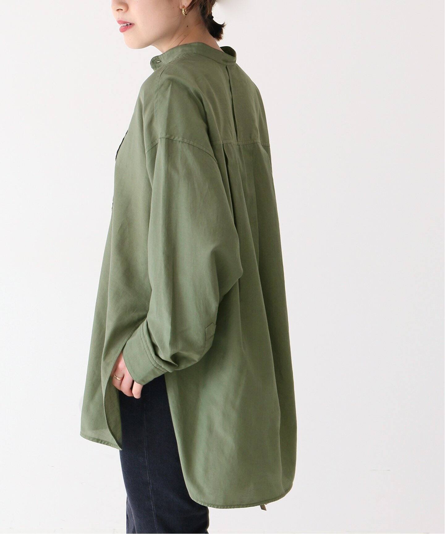 ガーメントダイコットンシルクシャツ◇（シャツ／ブラウス）｜Spick  