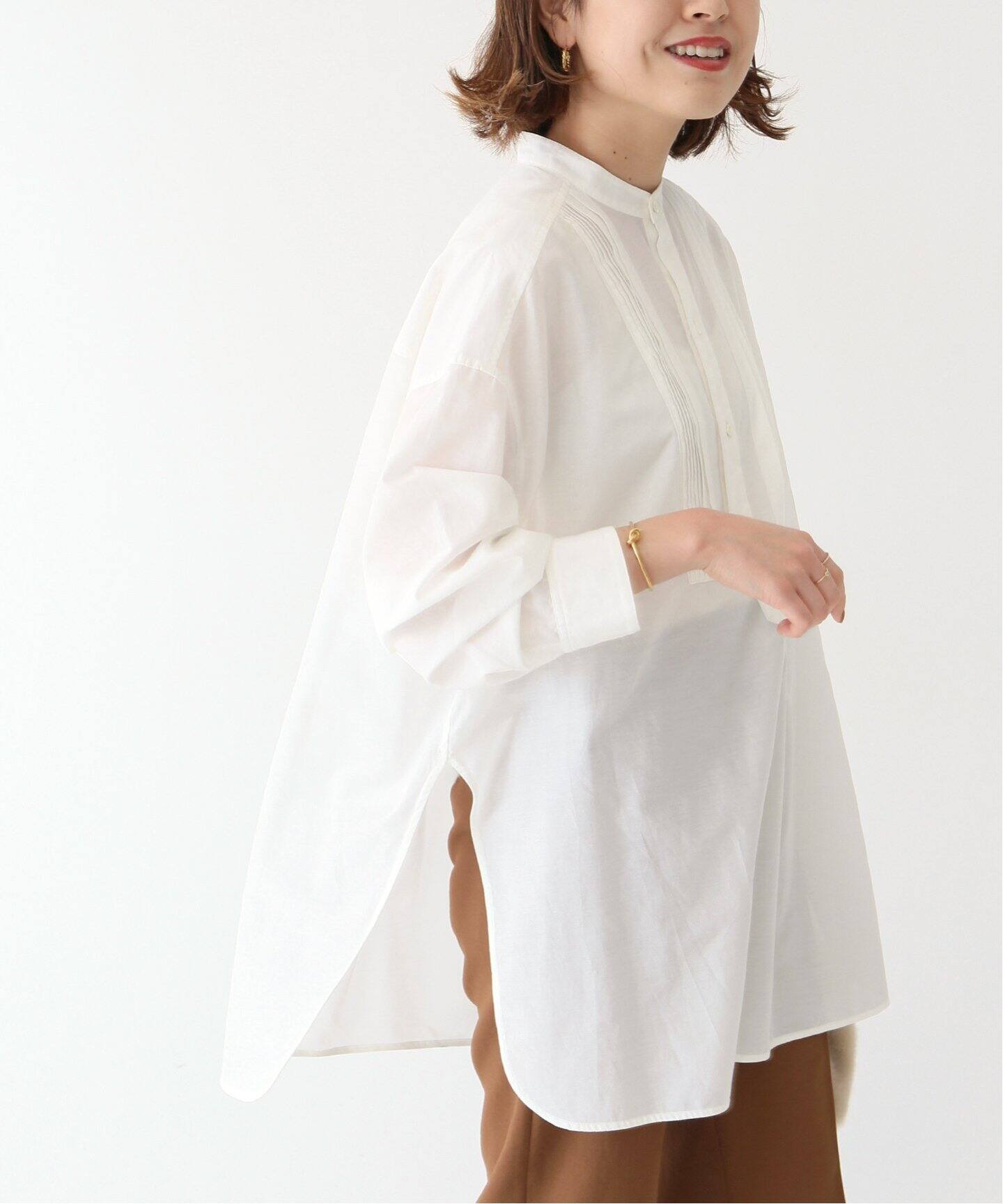 ガーメントダイコットンシルクシャツ◇（シャツ／ブラウス）｜Spick  