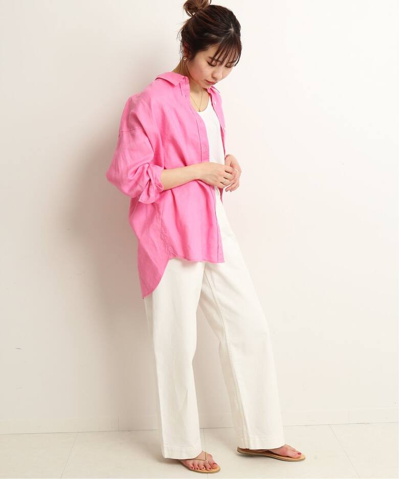 フレンチリネンウォッシュドオーバーシャツ Slobe Iena スローブ イエナ 公式のファッション通販 Baycrew S Store