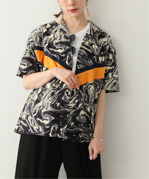 Toga Pulla トーガプルラ Marble Print Cotton シャツ Cityshop シティショップ 公式のファッション通販 Baycrew S Store Toga Pulla トーガプルラ Marble Print Cotton シャツ Cityshop シティショップ 公式のファッション通販 Baycrew S Store
