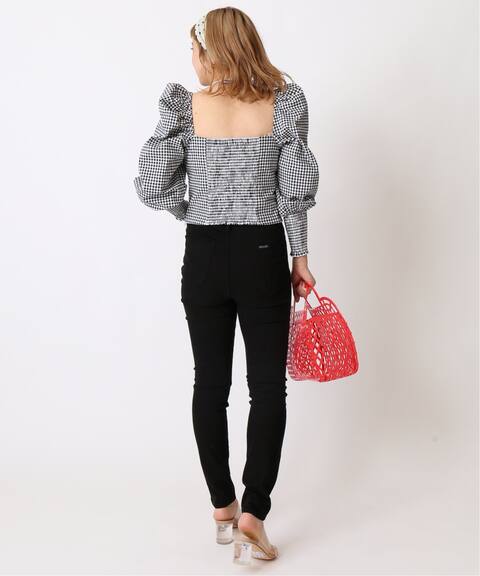 ギンガムチェックスクエアネックブラウス U By Spick Span ユーバイスピックアンドスパン 公式のファッション通販 Baycrew S Store